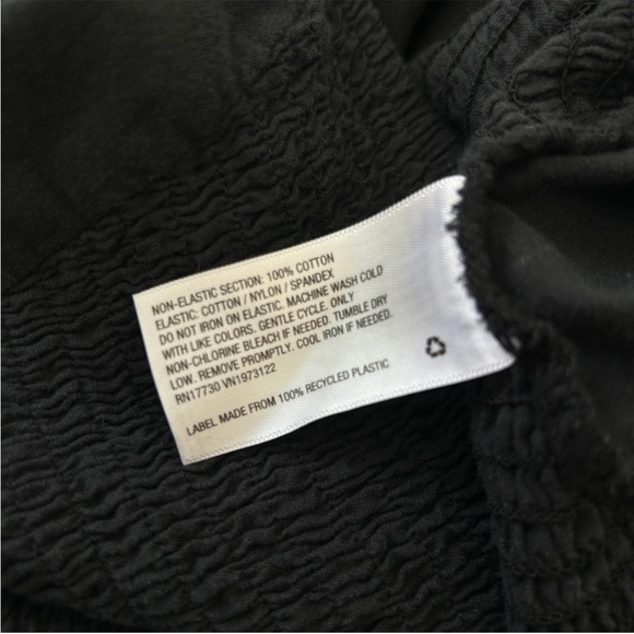 AVA & VIV Black Puff Sleeve Smocked Back Top Whimsigoth Regency Size 1X - Picture 8 of 8